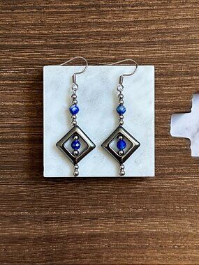 Handmade Black Canyon Sunlight Stainless Steel Western Pearl Earrings